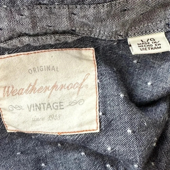 Weatherproof vintage size large button down shirt polka dot pattern​​​ - Picture 4 of 4